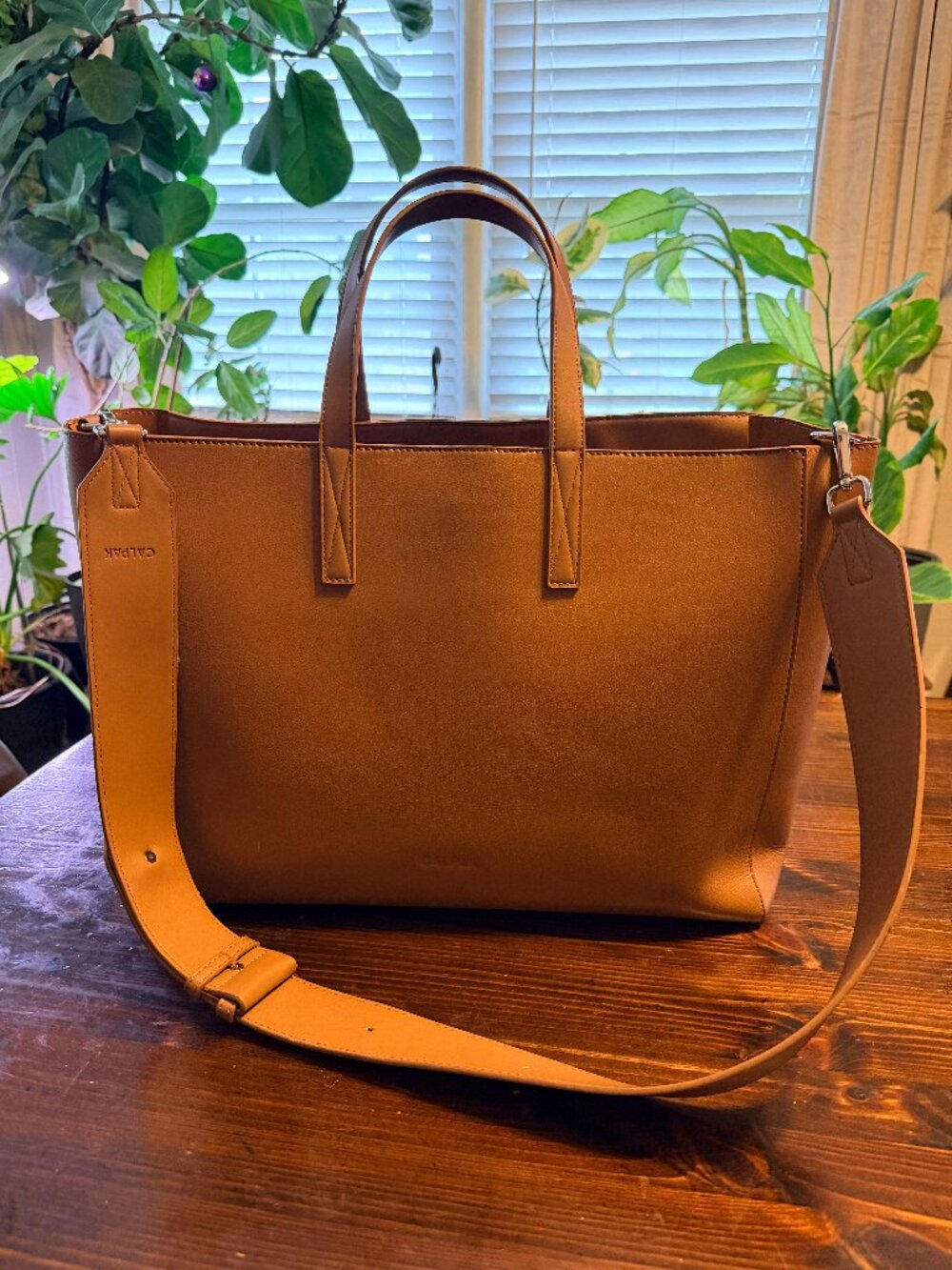 CALPAK Haven 16" Laptop Tote Bag in Toffee